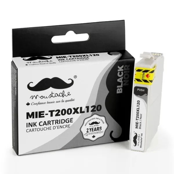 Moustache Compatible Epson 200 / T200XL120 Black High Yield Ink Cartridge