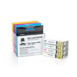 Moustache Compatible Epson 220 / T220XL BK/C/M/Y High Yield Ink Cartridge Combo