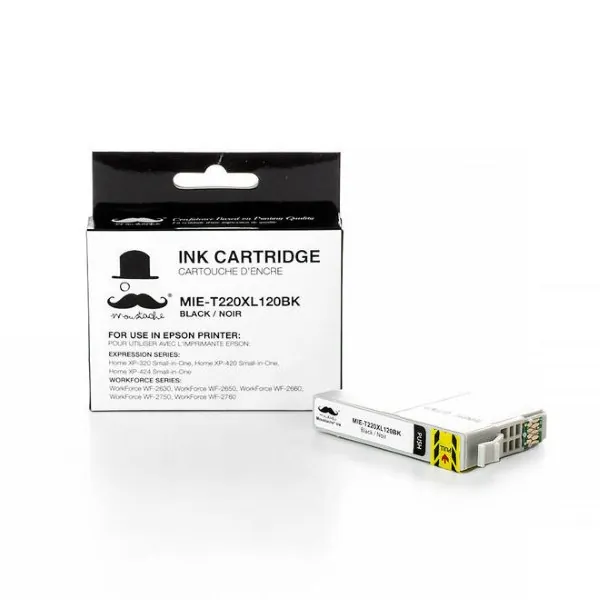 Moustache Compatible Epson 220 / T220XL120 Black High Yield Ink Cartridge