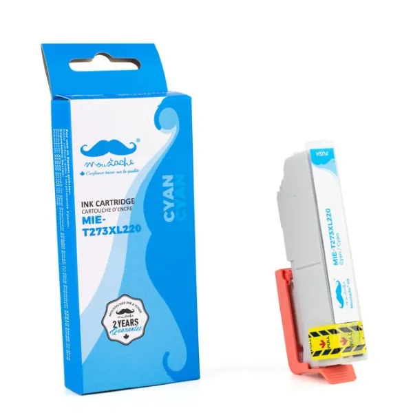 Moustache Compatible Epson 273 / T273XL220 Cyan High Yield Ink Cartridge