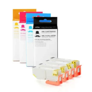 Moustache Compatible Epson 410 / T410XL PBK/C/M/Y High Yield Ink Cartridge Combo