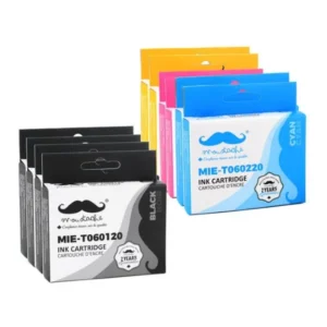 Moustache Compatible Epson 60 / T060 BK/C/M/Y Ink Cartridge Combo 10 Packs
