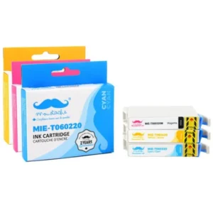Moustache Compatible Epson 60 / T060 C/M/Y Ink Cartridge Combo