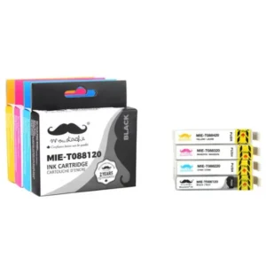 Moustache Compatible Epson 88 / T088 BK/C/M/Y Ink Cartridge Combo