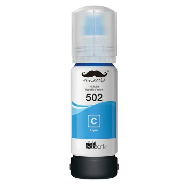 Moustache Compatible Epson T502 / T502220-S Cyan EcoTank Ink Bottle