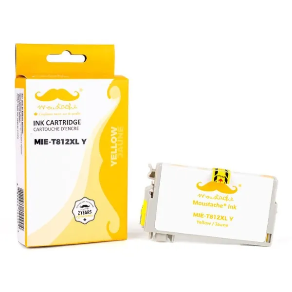 Moustache Compatible Epson T812XL / T812XL420-S Yellow High Yield Ink Cartridge