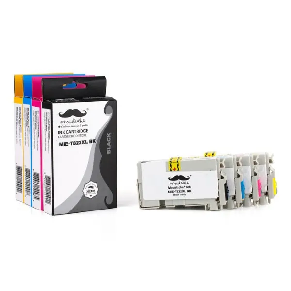 Moustache Remanufactured Epson 288 / T288XL BK/C/M/Y High Yield Ink Cartridge Combo