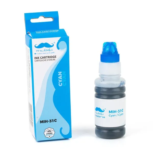 Moustache Compatible HP 31 / 1VU26AN Cyan Ink Bottle 70ml
