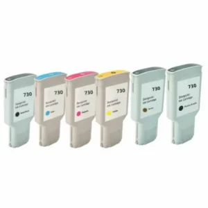 Moustache Compatible HP 730XL MBK/PBK/C/M/Y/GY High Yield Ink Cartridge Combo
