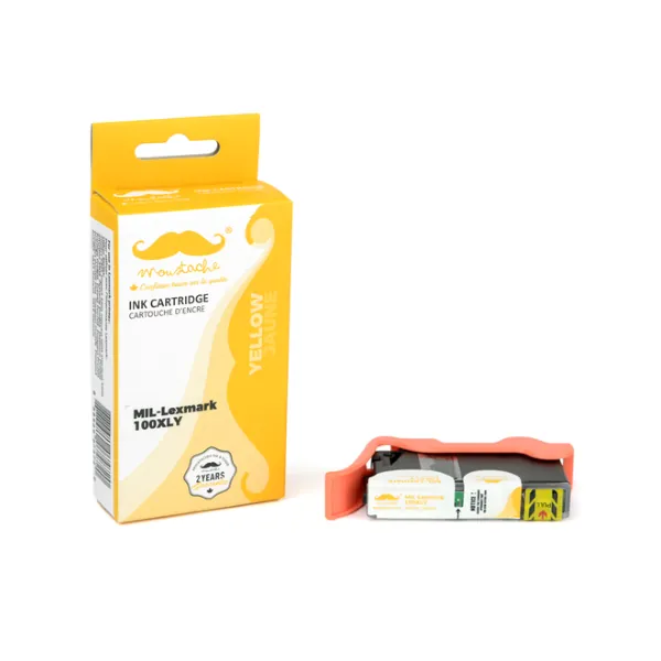 Moustache Compatible Lexmark 100XL / 14N1071 / 14N1056 Yellow High Yield Ink Cartridge