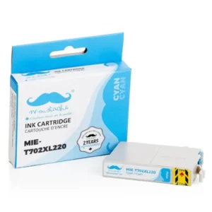 Moustache Remanufactured Epson 702 / T702XL220-S Cyan High Yield Ink Cartridge