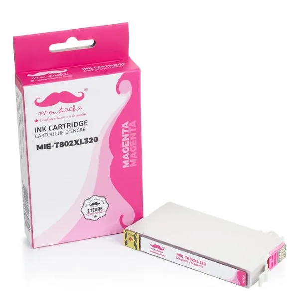 Moustache Remanufactured Epson 802 / T802XL320-S Magenta High Yield Ink Cartridge