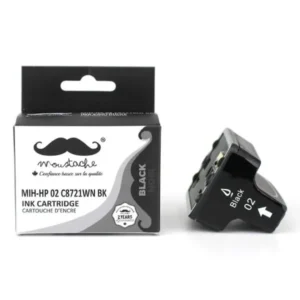 Moustache Remanufactured HP 02 / C8721WN Black Ink Cartridge