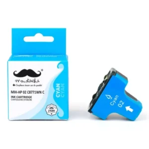 Moustache Remanufactured HP 02 / C8771WN Cyan Ink Cartridge