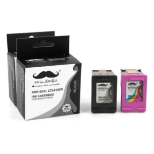 Moustache Remanufactured HP 60XL Black & Color High Yield Ink Cartridge Combo