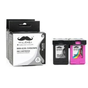 Moustache Remanufactured HP 61XL Black & Color High Yield Ink Cartridge