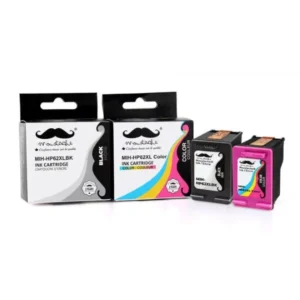 Moustache Remanufactured HP 62XL / C2P05AN / C2P07AN Black & Color High Yield Ink Cartridge Combo
