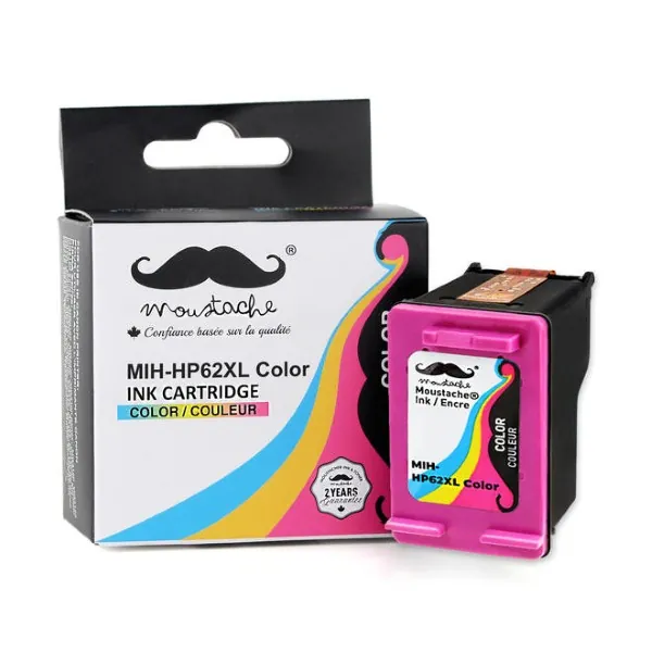 Moustache Remanufactured HP 62XL / C2P07AN Tri-Color High Yield Ink Cartridge