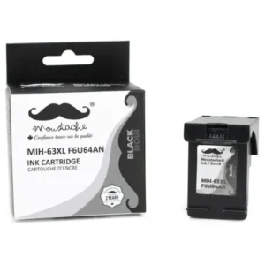 Moustache Remanufactured HP 63XL / F6U64AN Black High Yield Ink Cartridge