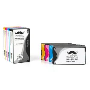 Moustache Remanufactured HP 712 / 3ED71A / 3ED67A / 3ED68A / 3ED69A BK/C/M/Y Ink Cartridge Combo