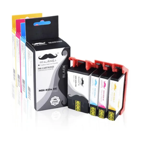 Moustache Remanufactured HP 923e XL BK/C/M/Y High Yield Ink Cartridge Combo