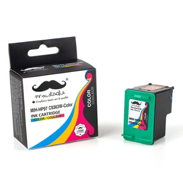 Moustache Remanufactured HP 97 / C9363WN Tri-Color Ink Cartridge