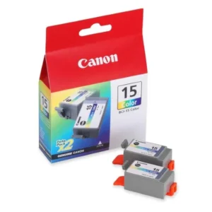 Original Canon BCI-15CLRUS Color Ink Cartridge 2 Packs