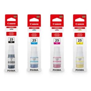 Original Canon GI-25 BK/C/M/Y High Yield Ink Bottle Combo