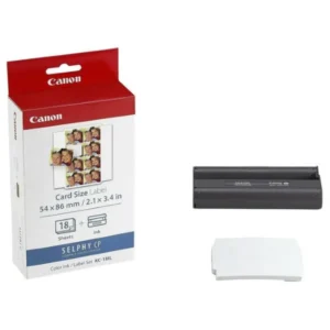 Original Canon KC-18IL / 7740A001 Color Ink Cartridge & 2.1x3.4 Label Stickers