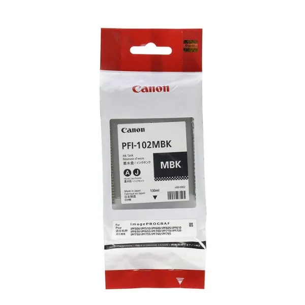 Original Canon PFI-102MBK / 0894B001 Matte Black Ink