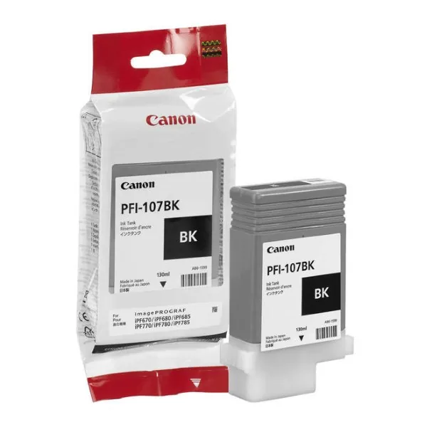 Original Canon PFI-107BK / 6705B001AA Black Ink