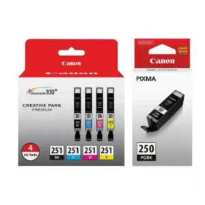 Original Canon PGI250 / CLI251 PGBK/BK/C/M/Y Ink Cartridge Combo