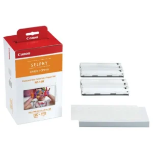 Original Canon RP-108 / 8568B001 Color Ink Cartridge & 4x6 Photo Paper
