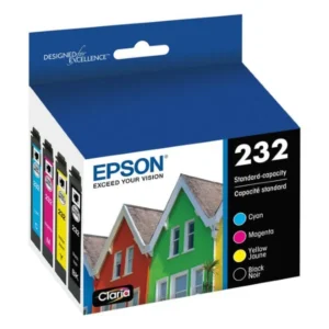 Original Epson T232XL-BCS / T232XL Black High Yield Ink & T232 C/M/Y Ink Combo
