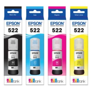 Original Epson T522 / T522120 / T522220 / T522320 / T522420 BK/C/M/Y EcoTank Ink Bottle Combo