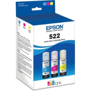 Original Epson T522 / T522520-S C/M/Y EcoTank Ink Bottle Combo