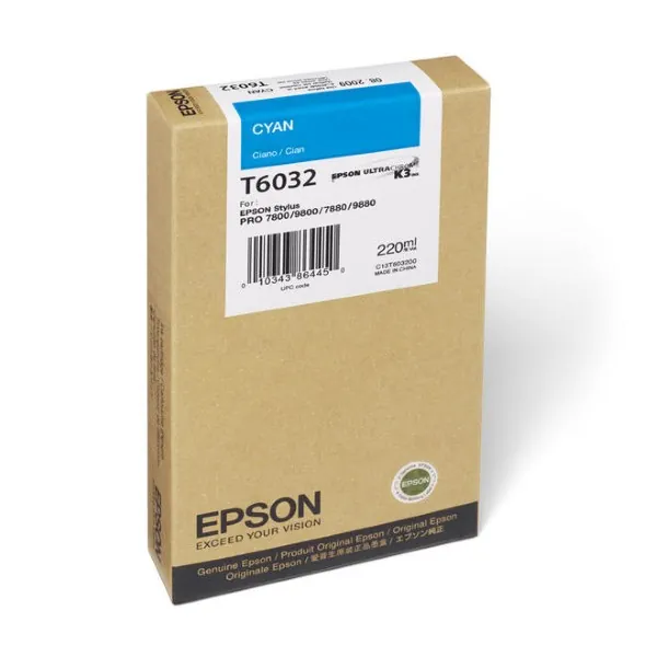 Original Epson T603200 Cyan Ink