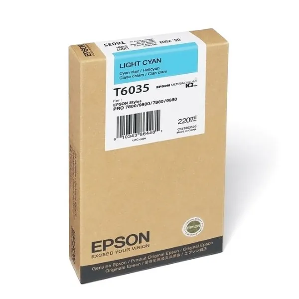 Original Epson T603500 Light Cyan Ink