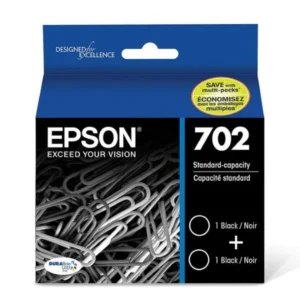 Original Epson T702 / T702120-D2 Black Ink 2 Packs