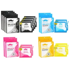 Moustache Compatible Brother LC51 Black Ink Cartridge 4 Packs & C/M/Y Ink Cartridge 2 Packs Combo