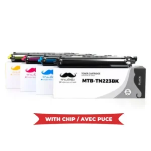 Moustache Compatible Brother TN223 BK/C/M/Y Toner Cartridge Combo w/Chip