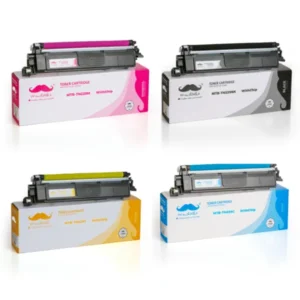 Moustache Compatible Brother TN229 BK/C/M/Y Toner Cartridge Combo w/Chip