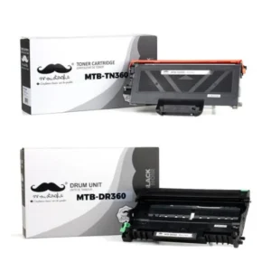 Moustache Compatible Brother TN360 DR360 Black Toner Cartridge & Drum Combo