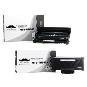 Moustache Compatible Brother TN360X DR360 Black Toner Cartridge & Drum Combo