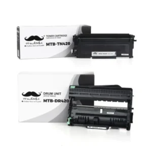 Moustache Compatible Brother TN420 DR420 Black Toner Cartridge & Drum Combo
