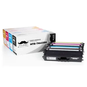 Moustache Compatible Brother TN433 BK/C/M/Y High Yield Toner Cartridge Combo