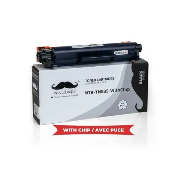 Moustache Compatible Brother TN835 Black Super High Yield Toner Cartridge w/Chip