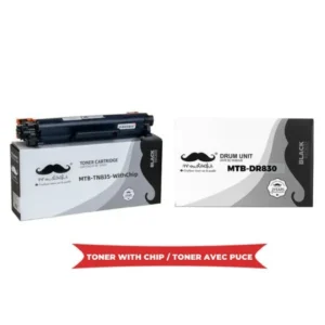 Moustache Compatible Brother TN835 DR830 Black Super High Yield Toner Cartridge & Drum Combo w/Chip