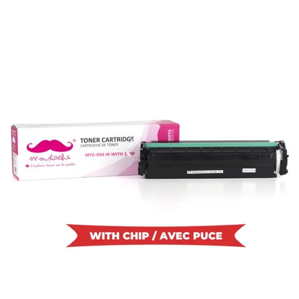 Moustache Compatible Canon 055 3014C001 Magenta Toner Cartridge w/Chip