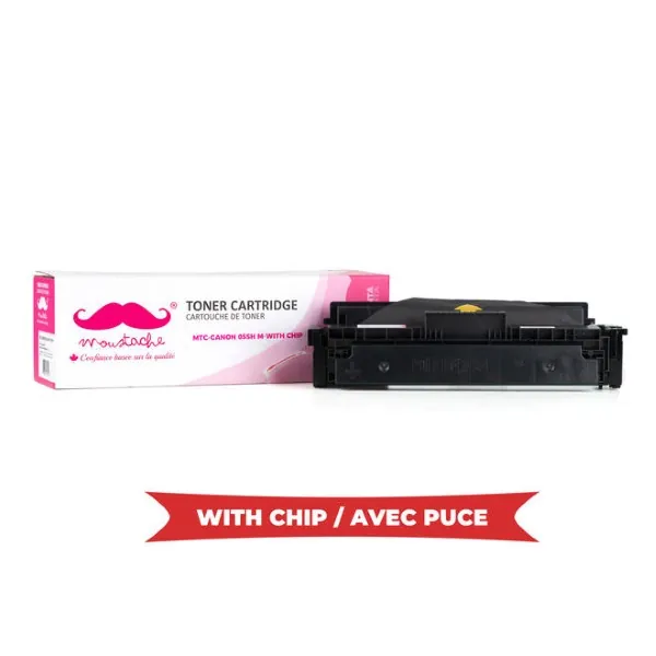 Moustache Compatible Canon 055H 3018C001 Magenta High Yield Toner Cartridge w/Chip